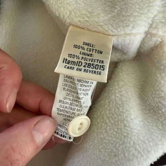 L.L. Bean Women's Fleece-Lined Flannel Shirt Button Up Sage Lavender Plaid $90 2 - Picture 6 of 6